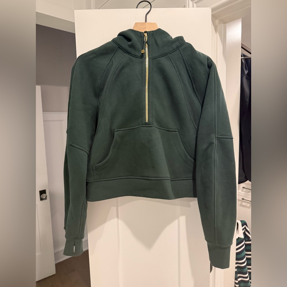lululemon athletica Forest Green Half-Zip Hoodie NWOT